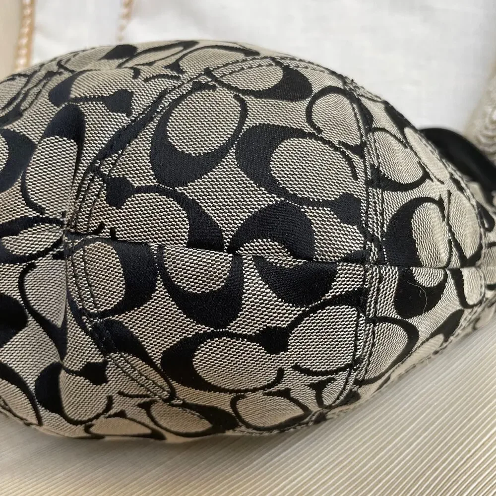 Coach Soho Signature Braided Hobo 11858 Black Jacquard